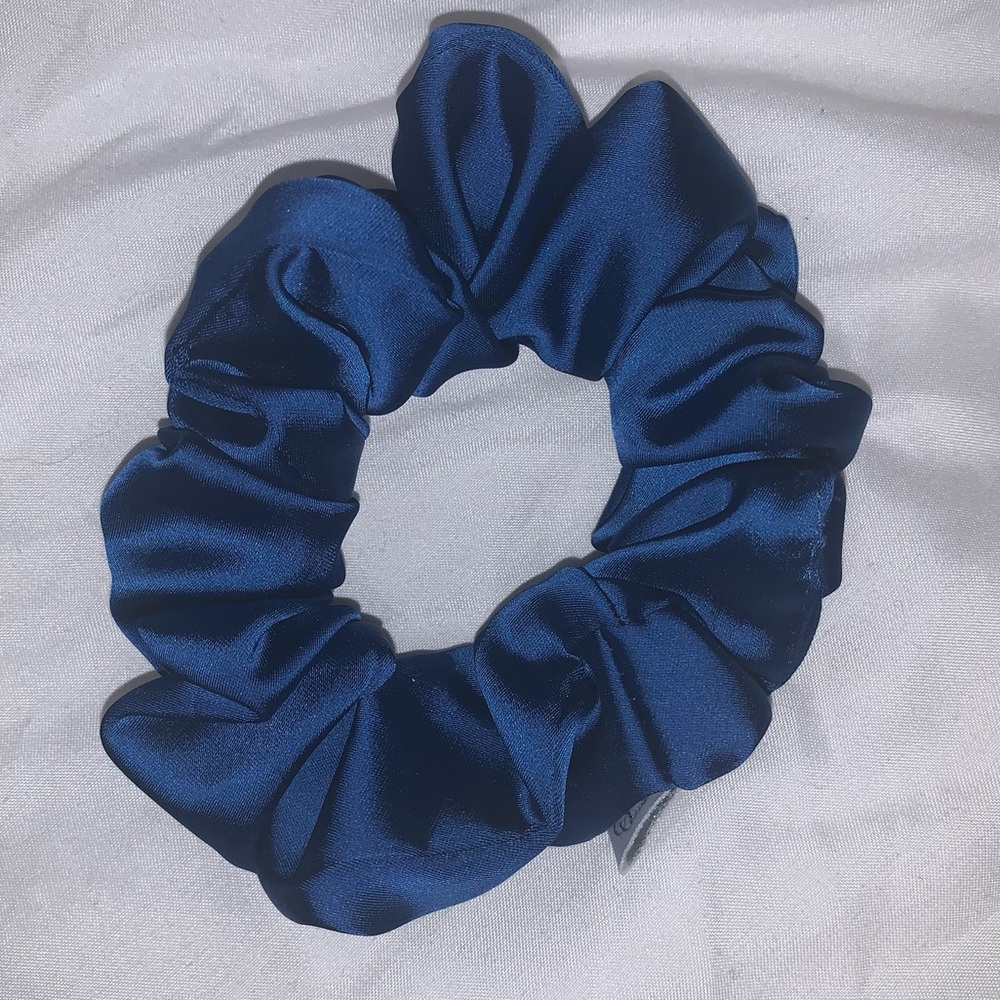 DEW by KB satin blue scrunchie